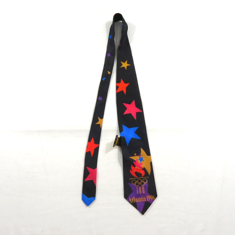 1996 Olympic Stars Neck Tie Ralph Marlin Games Atlanta USA One Sz New Vintage